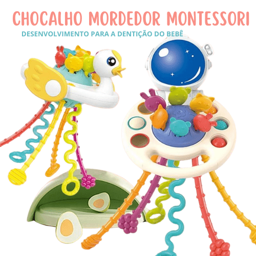 Chocalho Mordedor Montessori • Desenvolvimento Para a Dentição do Bebê - Lançamento