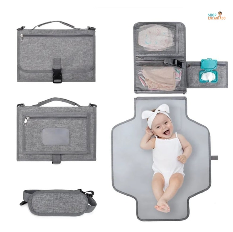 Trocador Multiuso 3 em 1 - Simplifique a hora da troca de fraldas do seu bebê.