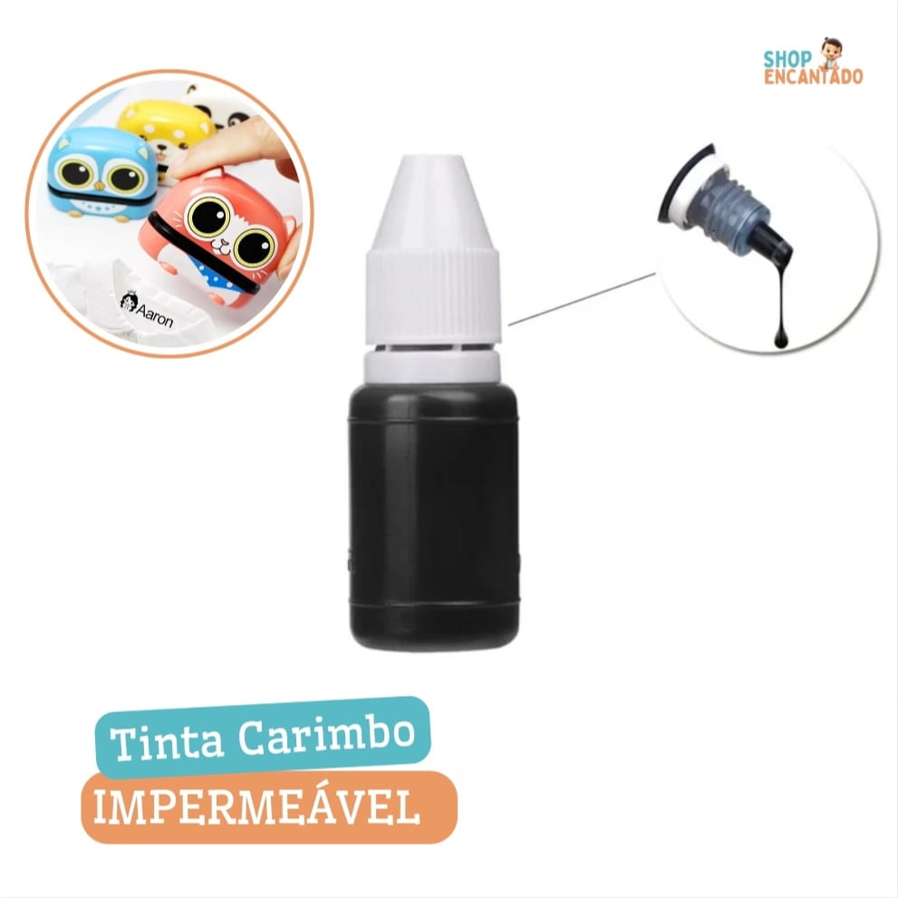 Tinta Impermeável Para Carimbo Encanto • 3pcs