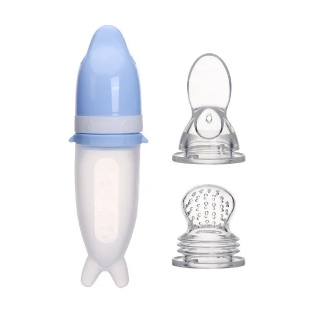 Colher Golfinho Silicone - Alimentação Divertida e Prática para o Seu Bebê