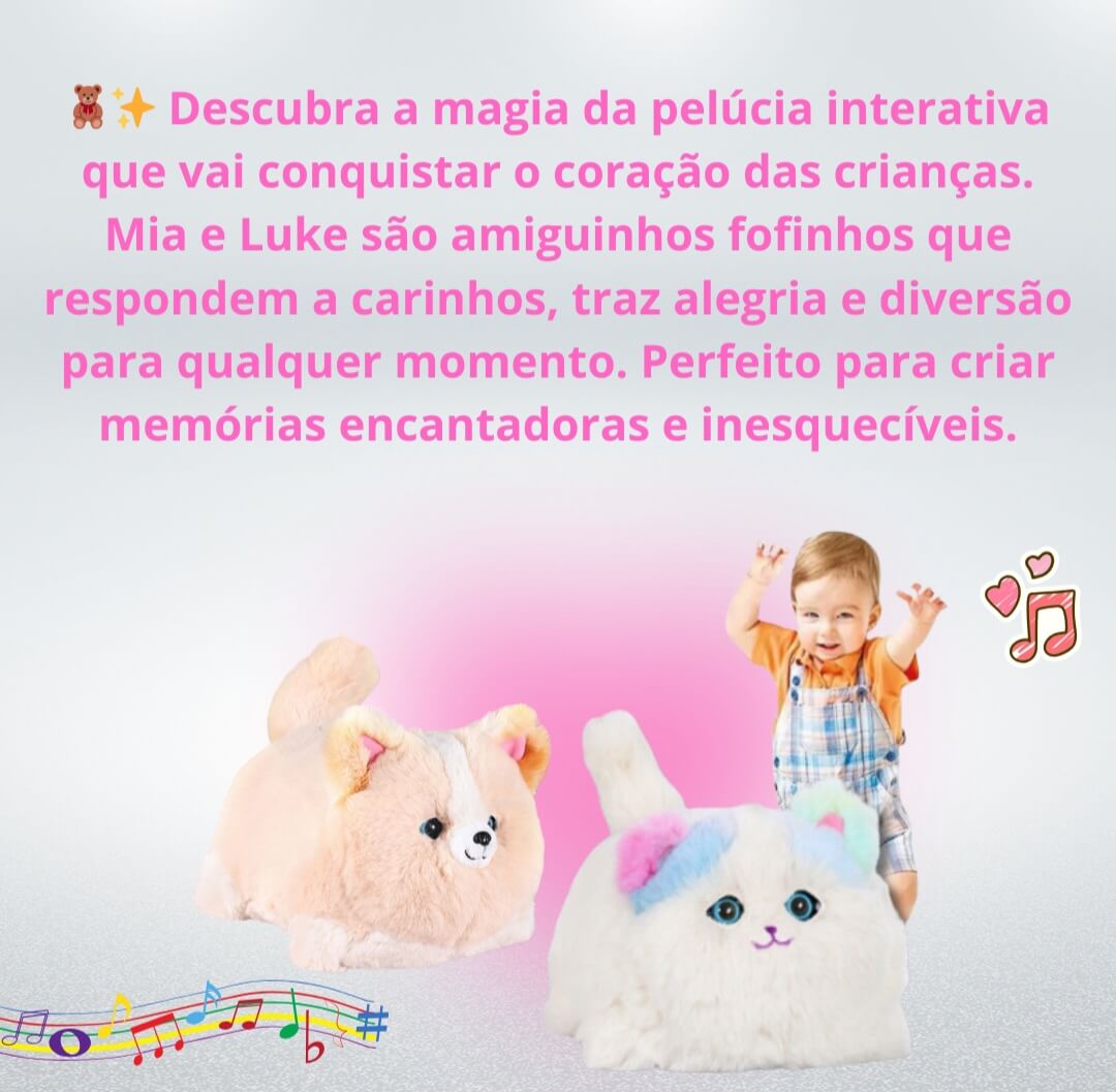 Pelúcia Realista Interativa - Criando Memórias Encantadas e Inesquecíveis