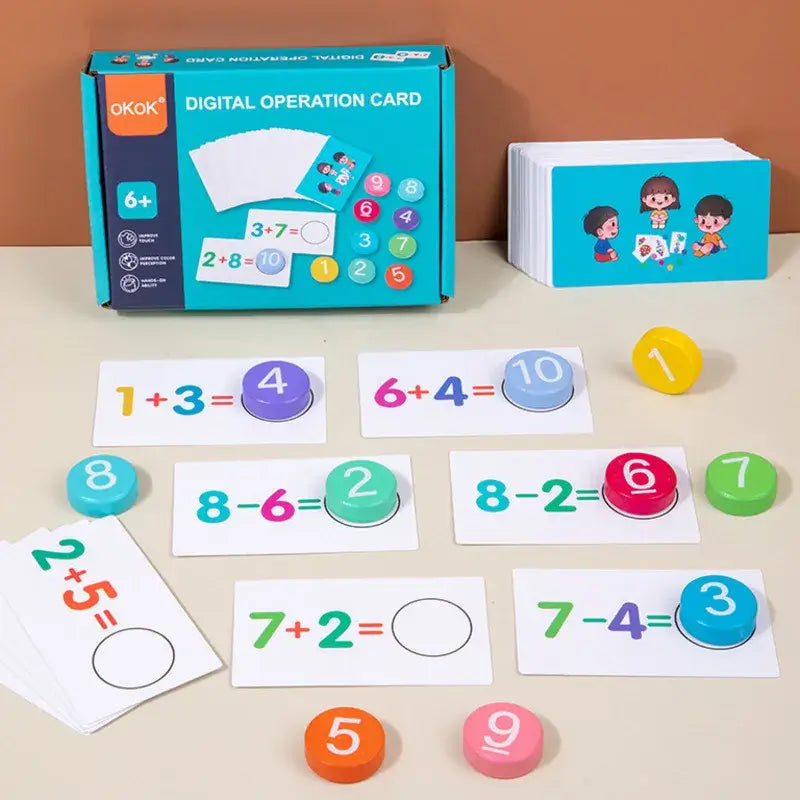 Puzzle Educativo Montessori,
Brinquedo Matemático Montessori,
Quebra-cabeça educativo de madeira,
Brinquedo de adição e subtração,
Brinquedos Montessori para crianças,