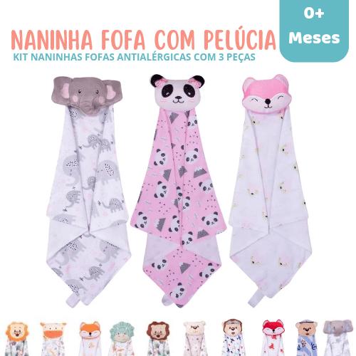 Naninha Fofa com Pelúcia – O Conforto Que o Seu Bebê Merece Desde os Primeiros Dias