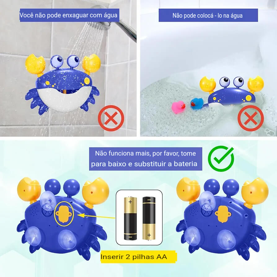 Caranquejo Bubble Musical • Explorador de Bolhas Kids
