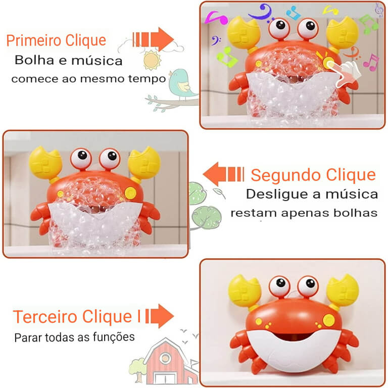 Caranquejo Bubble Musical • Explorador de Bolhas Kids