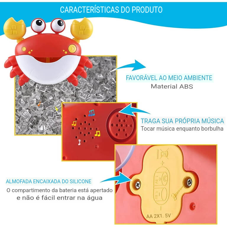 Caranquejo Bubble Musical • Explorador de Bolhas Kids