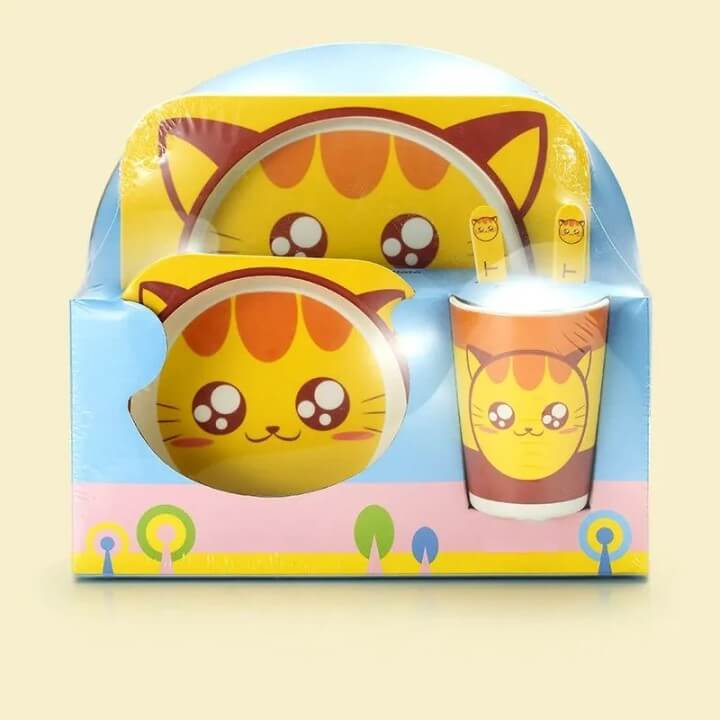 Kit Fibra de Bambu • Perfeito para a refeição do seu bebê