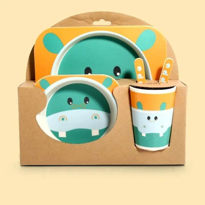 Kit Fibra de Bambu • Perfeito para a refeição do seu bebê