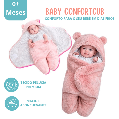 Bebê ConfortCub™,
Cobertor para bebê seguro e confortável,
Companheiro de conforto para bebês,
Cobertor de ursinho para bebê,
Cobertor de lã hipoalergênico para bebês,