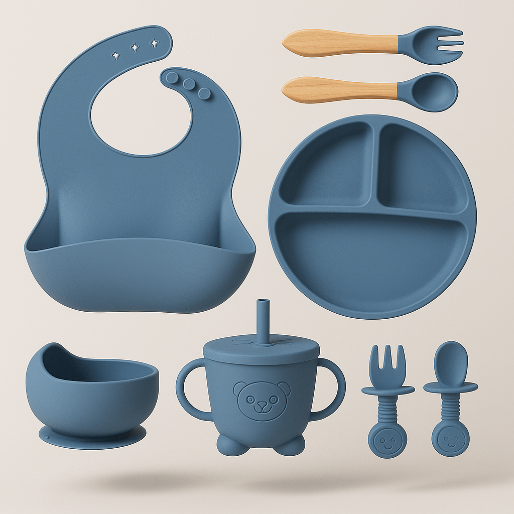 Kit Introdução Alimentar de Silicone | Seguro, Prático e Divertido para o Seu Bebê