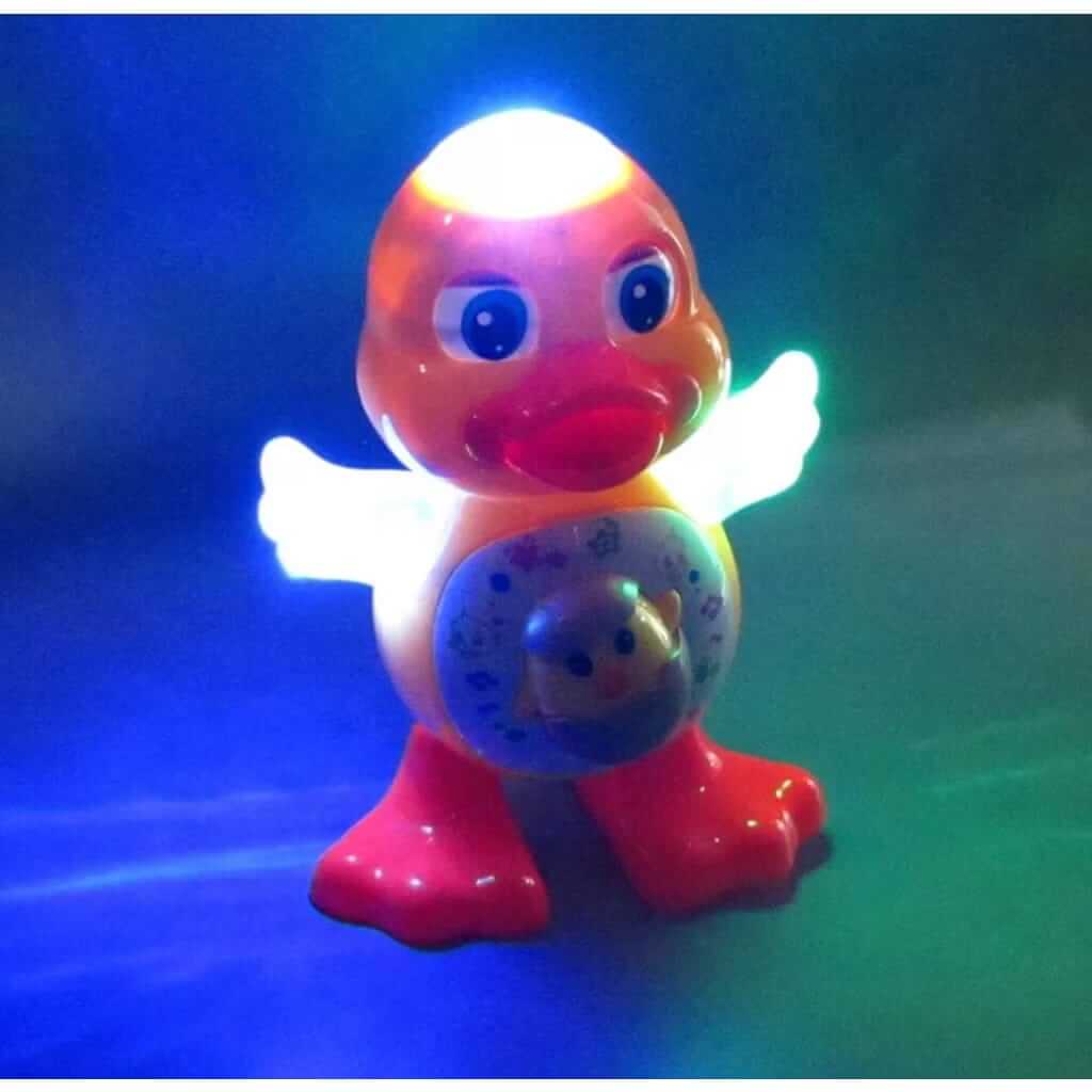 Patinho Dançante Musical • Se movimenta e possui LED coloridas.