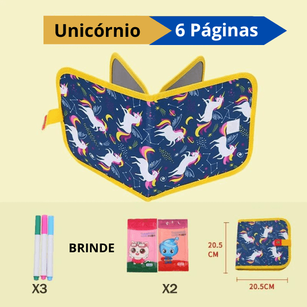 Livro Interativo Reutilizável - Desenhando Aventuras e Estimulando a Criatividade + BRINDE