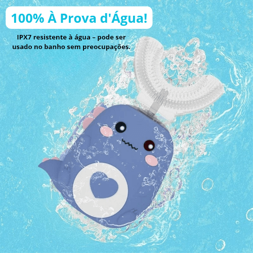 Escova de Dentes Infantil 360° Elétrica – Higiene Bucal Divertida e Segura