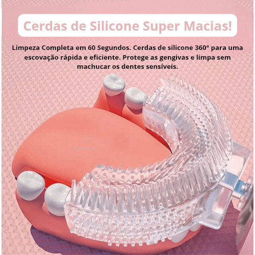 Escova de Dentes Infantil 360° Elétrica – Higiene Bucal Divertida e Segura