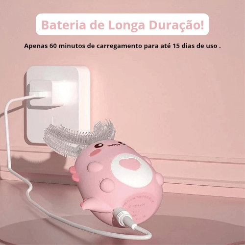Escova de Dentes Infantil 360° Elétrica – Higiene Bucal Divertida e Segura