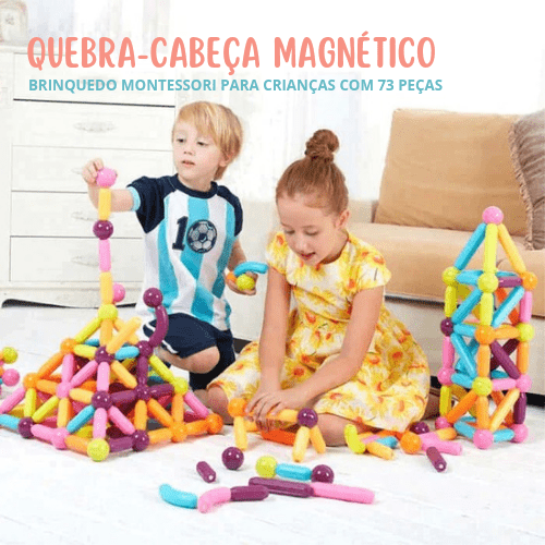 Quebra-Cabeça Magnético - Brinquedo Educativo para Crianças