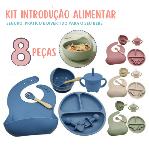 Kit Introdução Alimentar de Silicone | Seguro, Prático e Divertido para o Seu Bebê