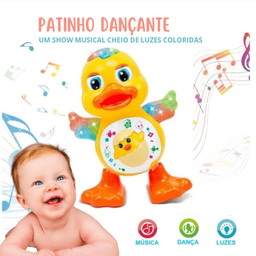 Pato Dançante Musical

brinquedo interativo infantil

Brinquedo musical para bebês

Patinho de brinquedo com luz e som

Pato dançante com musicas

Brinquedo educativo para bebês

