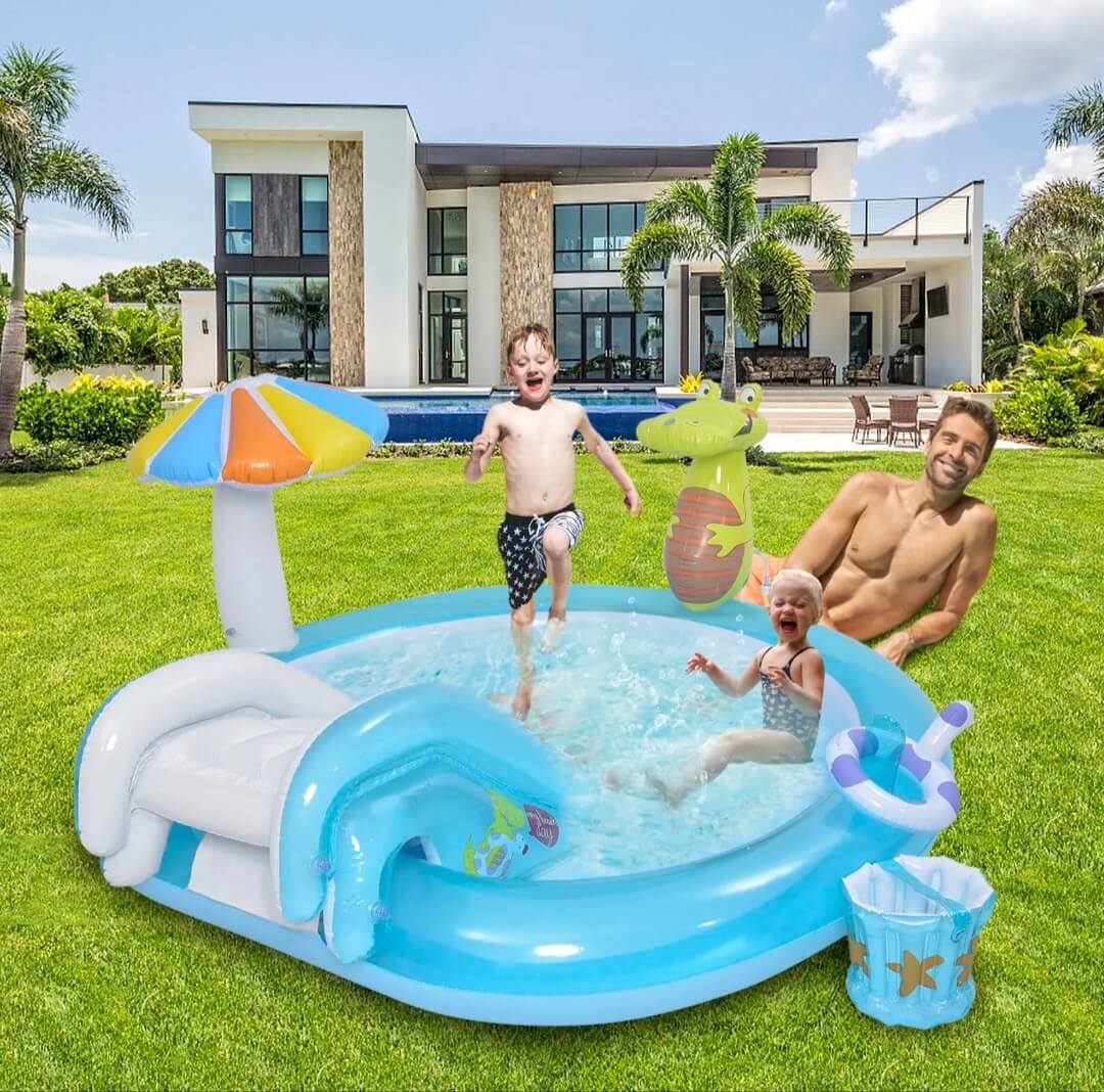 Parque Aquático Infantil - Diversão e Segurança ao Ar Livre!