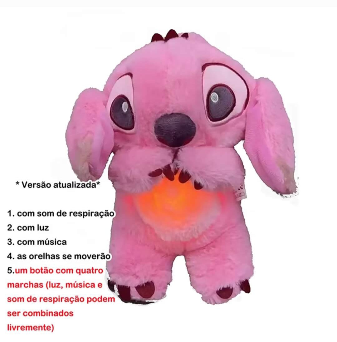 Stitch Pelúcia que Respira - Conforto e Tranquilidade com Respiração Realista!