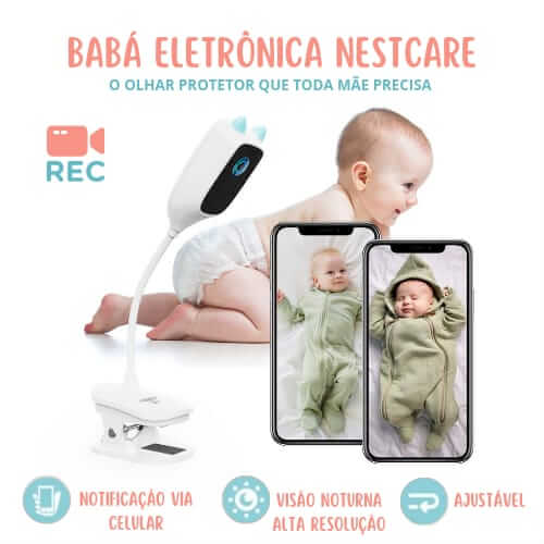 Segurança para recém-nascidos,
Monitor de bebê com visão noturna,
Monitor de bebê com aplicativo para celular,
Monitor de bebe inteligente,
Detector de choro para bebês,
Câmera para berço com alerta de movimento,
Câmera para bebê com Wi-Fi,
Câmera babá eletrônica,
Babá eletrônico com detecção de choro,