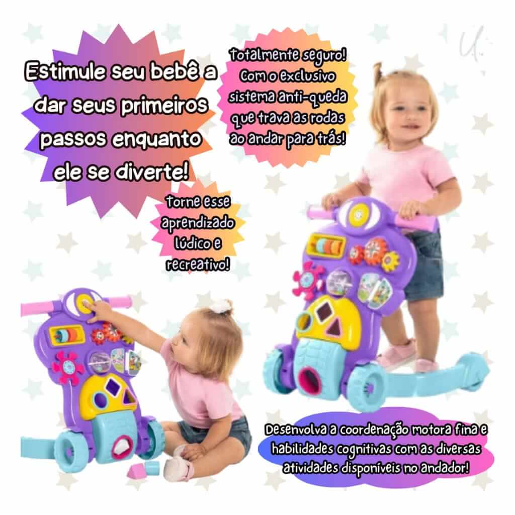 Andador Infantil KidsPlay™ - O Primeiro Passo com Segurança e Diversão!