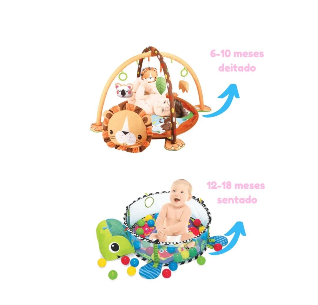 Espaço Encantado BabySafe - Tapete Ginásio Interativo + BRINDE BOLINHAS