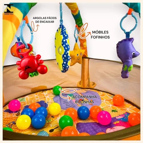 Espaço Encantado BabySafe - Tapete Ginásio Interativo + BRINDE BOLINHAS