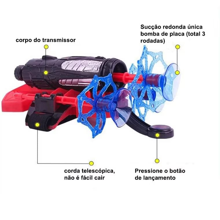 Spider Star Adventure - Lançador de Dardo-Teia do Homem Aranha