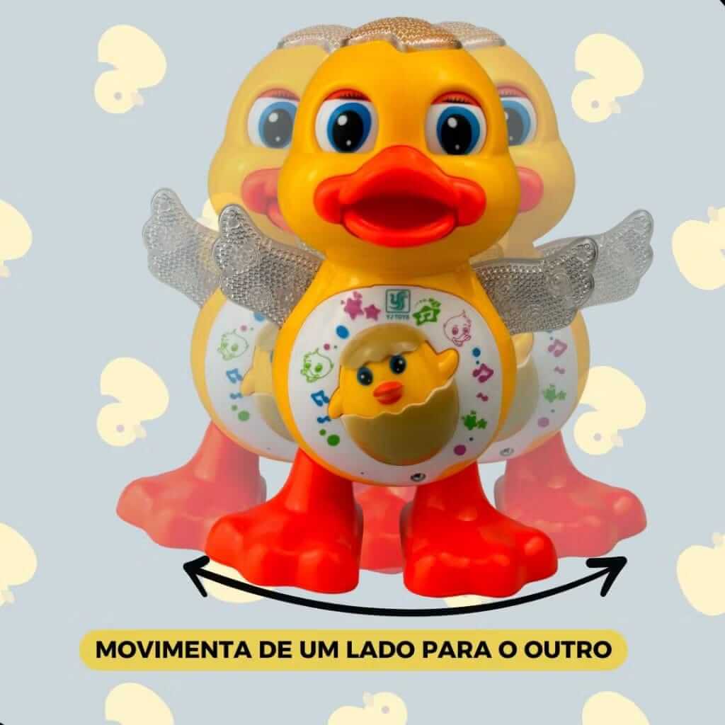 Patinho Dançante Musical • Se movimenta e possui LED coloridas.