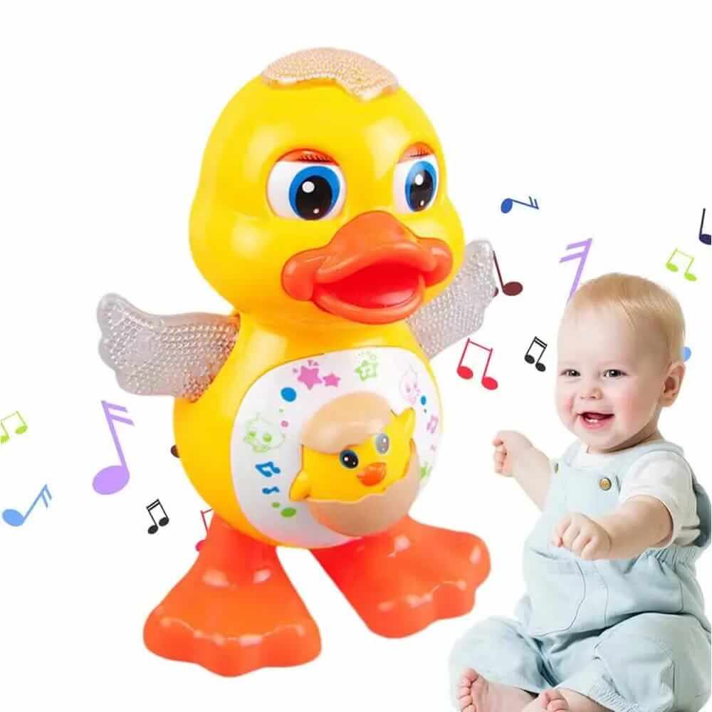 Patinho Dançante Musical • Se movimenta e possui LED coloridas.