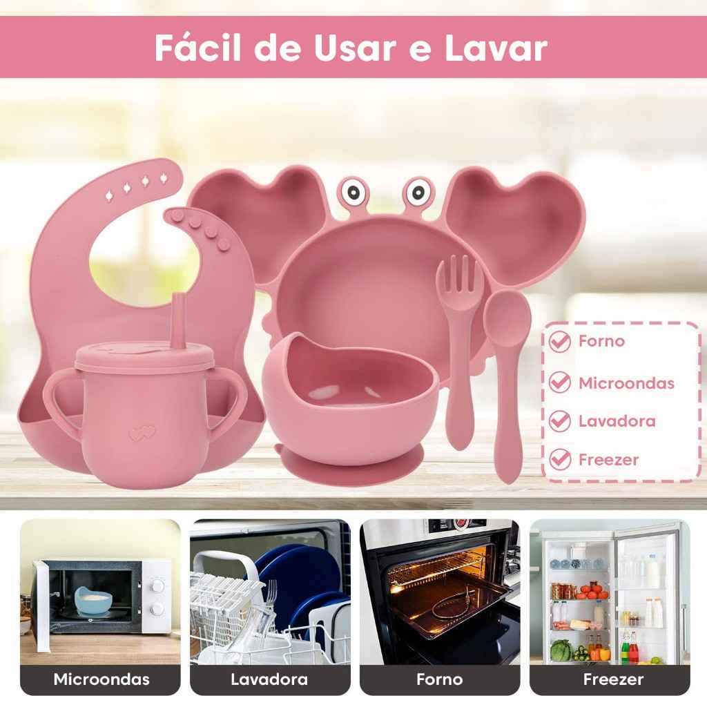 Kit Introdução Alimentar Caranguejo em Silicone Personalizado | Livre de BPA | 9 Peças