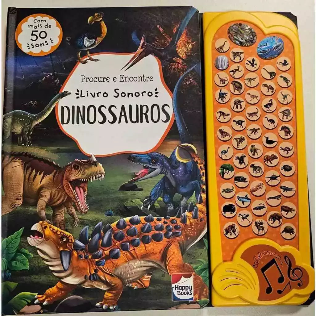 Livro Sensorial Sonoro 50 Sons - Aprenda e Divirta-se com Sons de Animais"