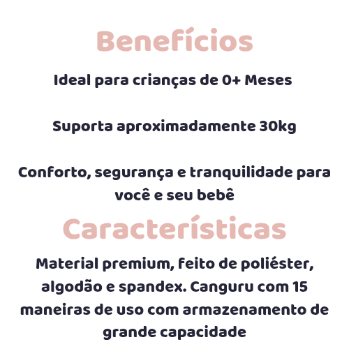 Canguru ErgoConfort: Conforto e Praticidade para Você e Seu Bebê
