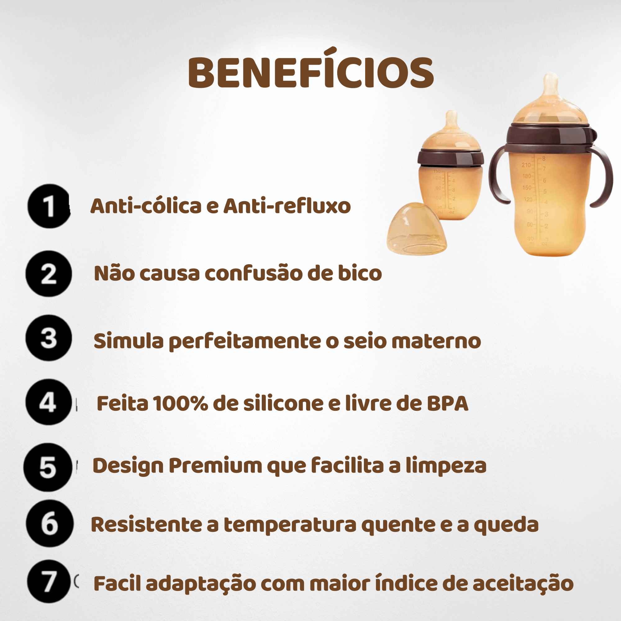 Mamadeira Tetadeira™ - Imita Seio Materno + BICO EXTRA GRÁTIS