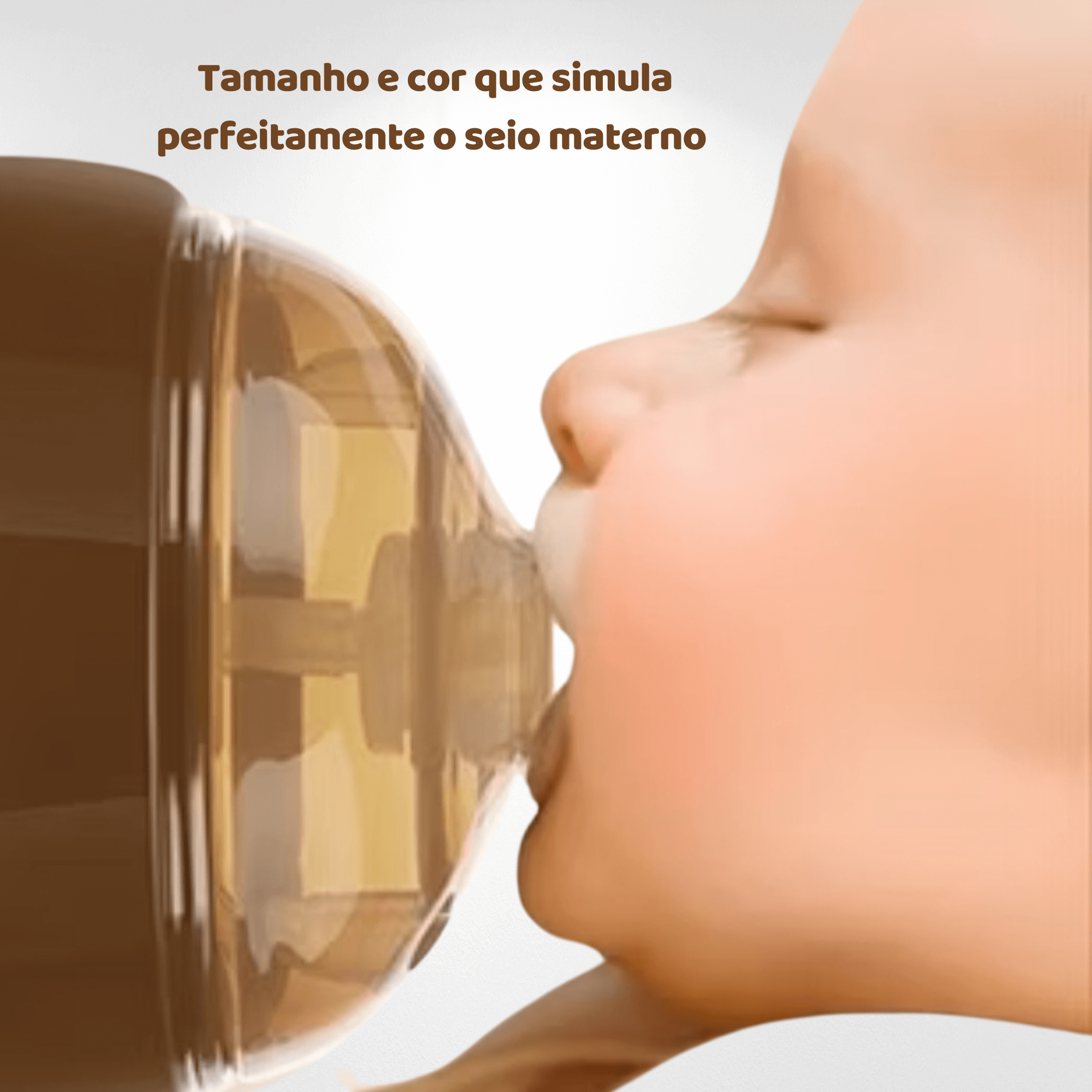 Mamadeira Tetadeira™ - Imita Seio Materno + BICO EXTRA GRÁTIS