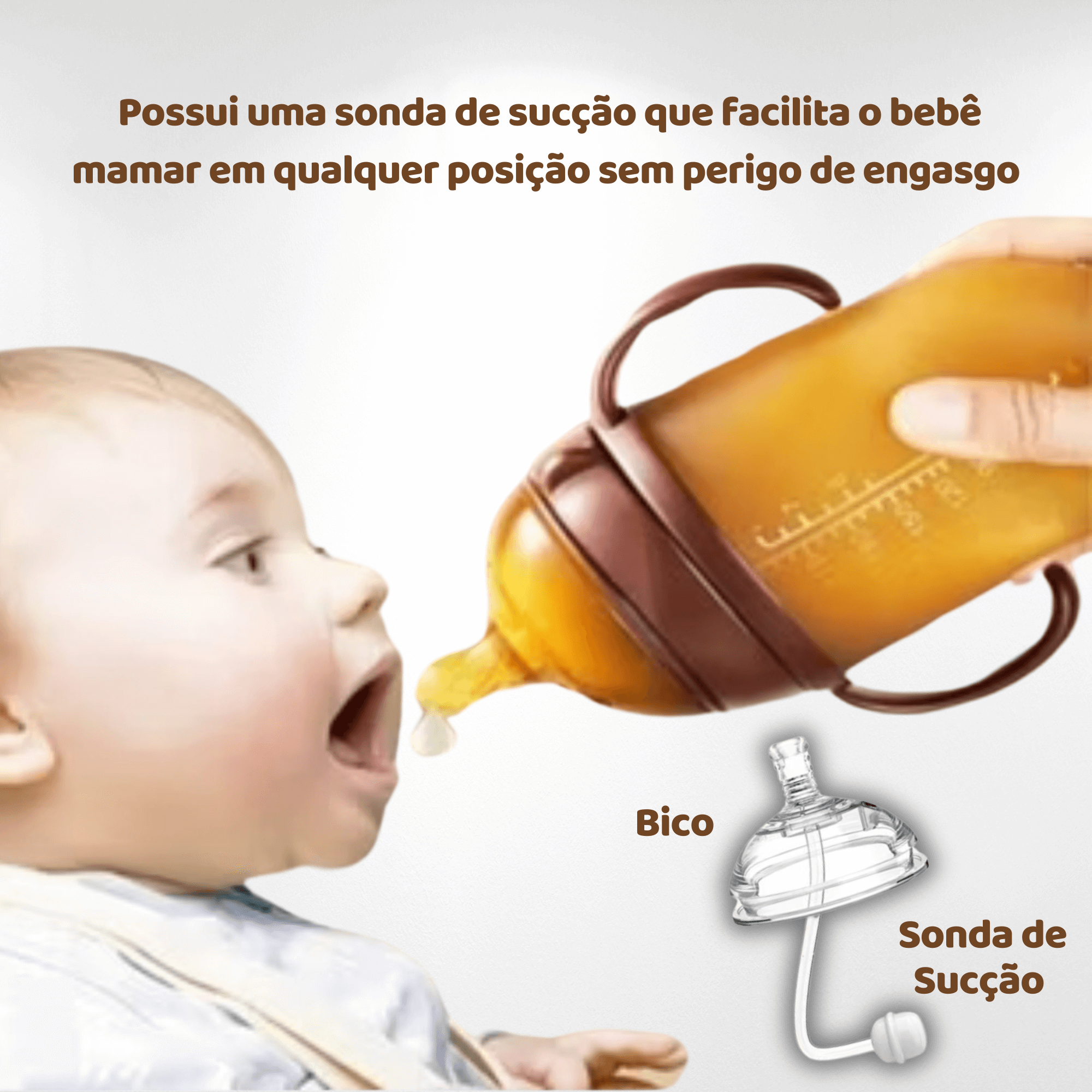 Mamadeira Tetadeira™ - Imita Seio Materno + BICO EXTRA GRÁTIS