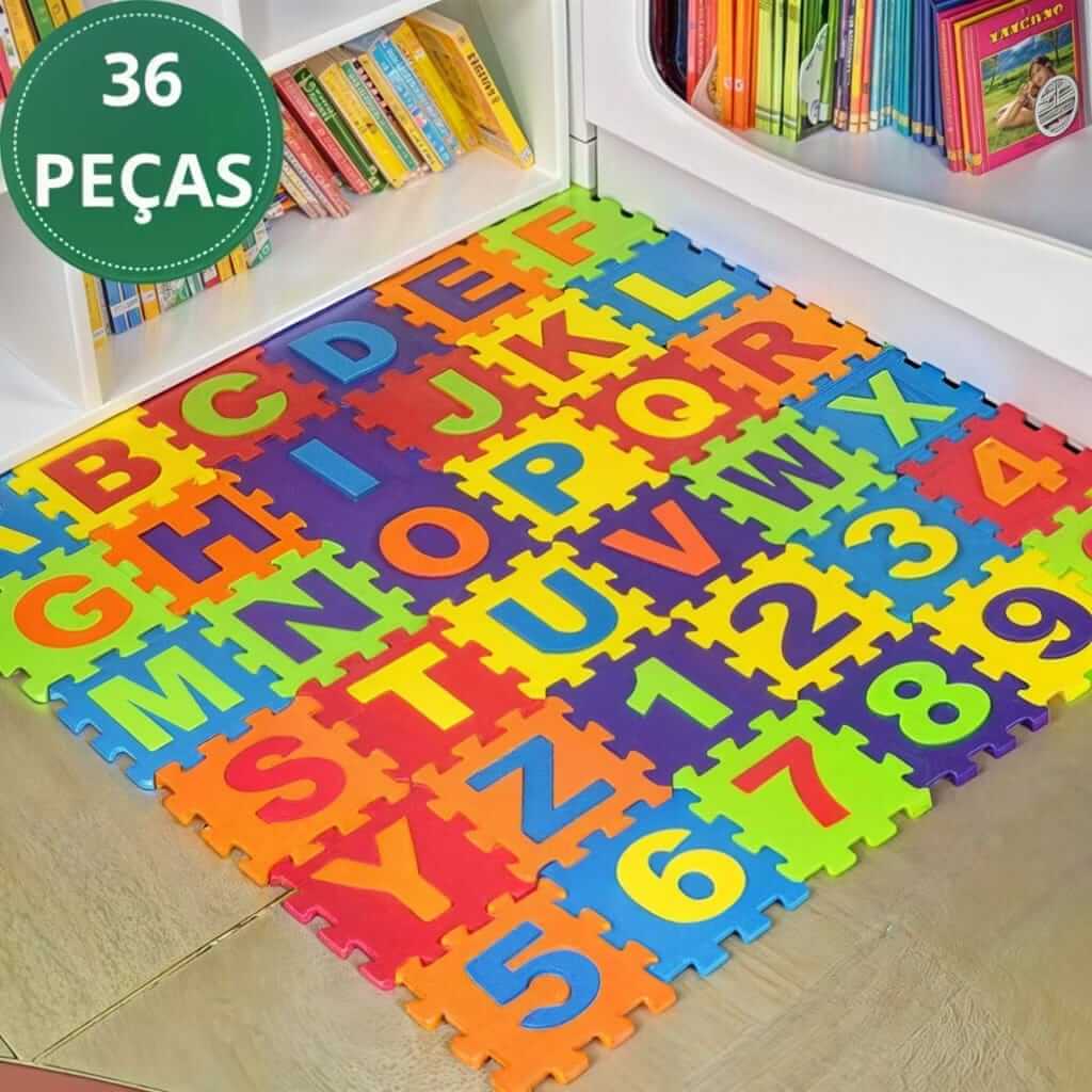 Tapete Tatame • Alfabeto + Números - 36pçs
