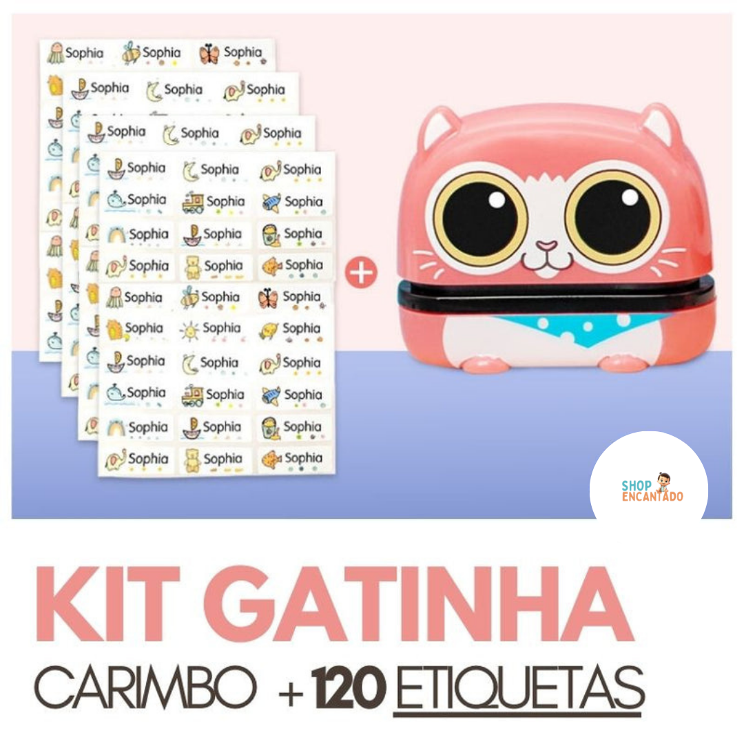 Carimbo Encanto Personalizado + BRINDE 120 Etiquetas Personalizadas