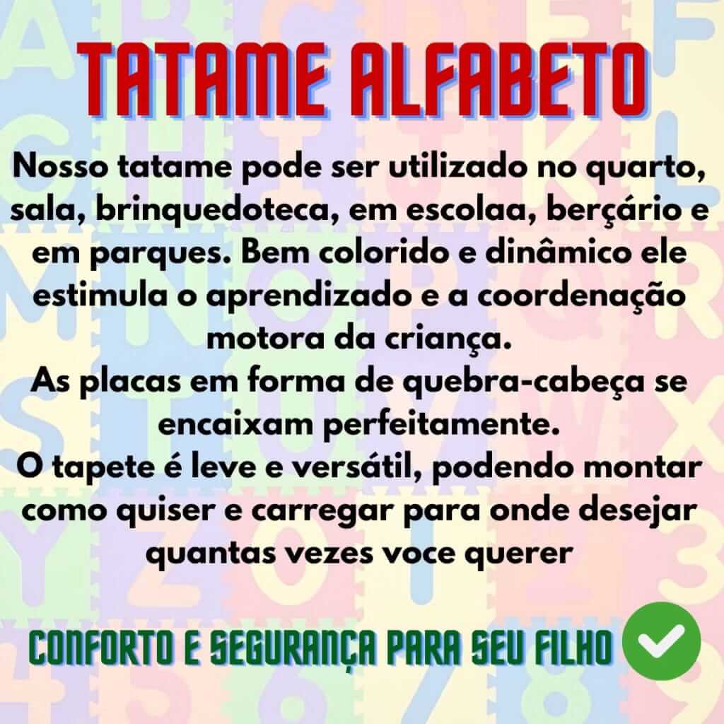 Tapete Tatame • Alfabeto + Números - 36pçs