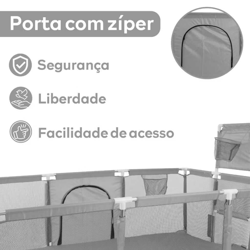 Cercado BabySafePlay™ – Segurança e Liberdade para Seu Bebê!