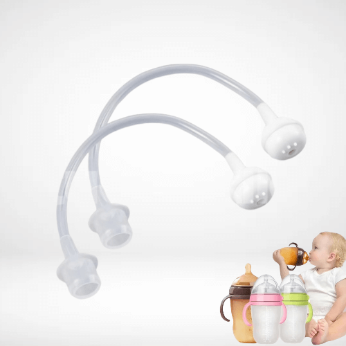 Kit Confort Premium para Mamadeira Tetadeira • 2 Bicos 150ml + 2 Bicos 250ml + 2 Canudos de Silicone Antivazamento
