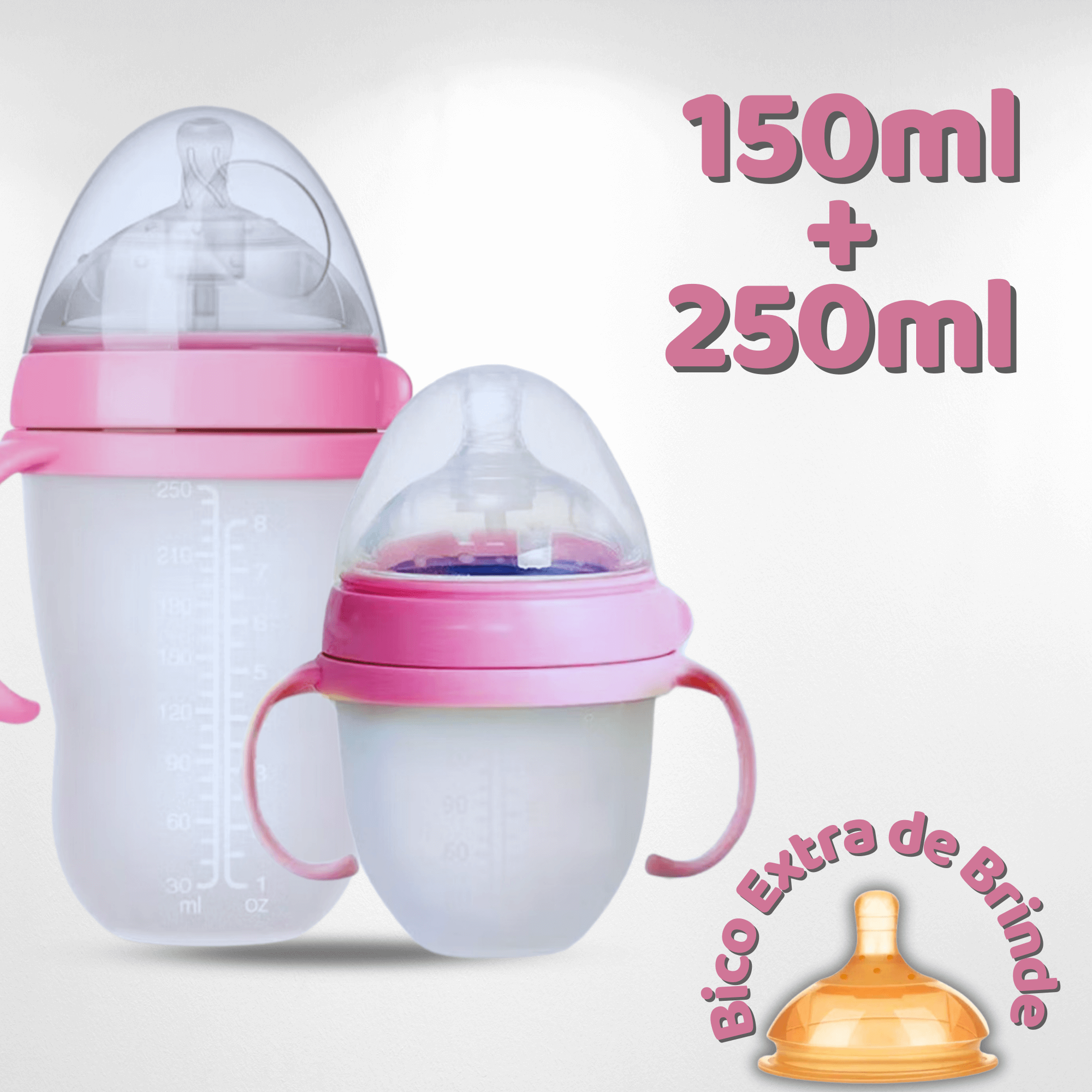 Mamadeira Tetadeira™ - Imita Seio Materno + BICO EXTRA GRÁTIS