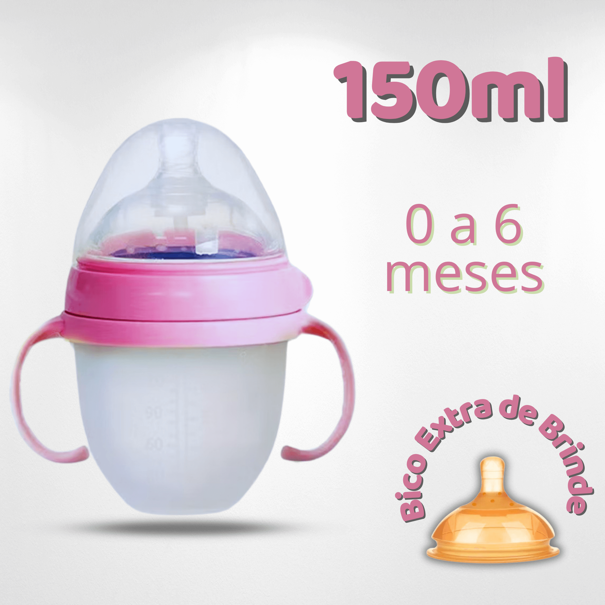 Mamadeira Tetadeira™ - Imita Seio Materno + BICO EXTRA GRÁTIS