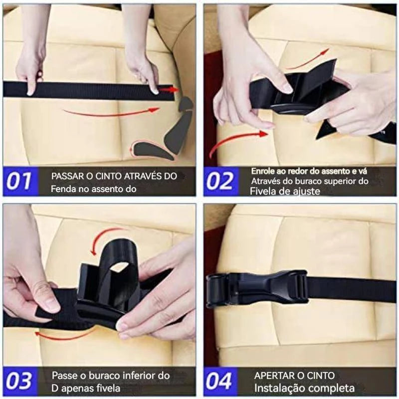 Adaptador de Cinto de Segurança Amor Materno - Mamãe e Bebê Seguros no Trânsito